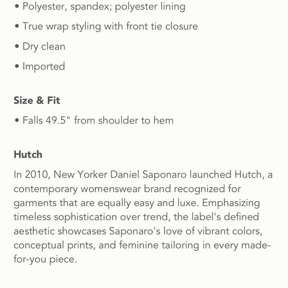 NWT Anthropologie Hutch Fringed-Hem True Wrap Dress size XS - Picture 6 of 11